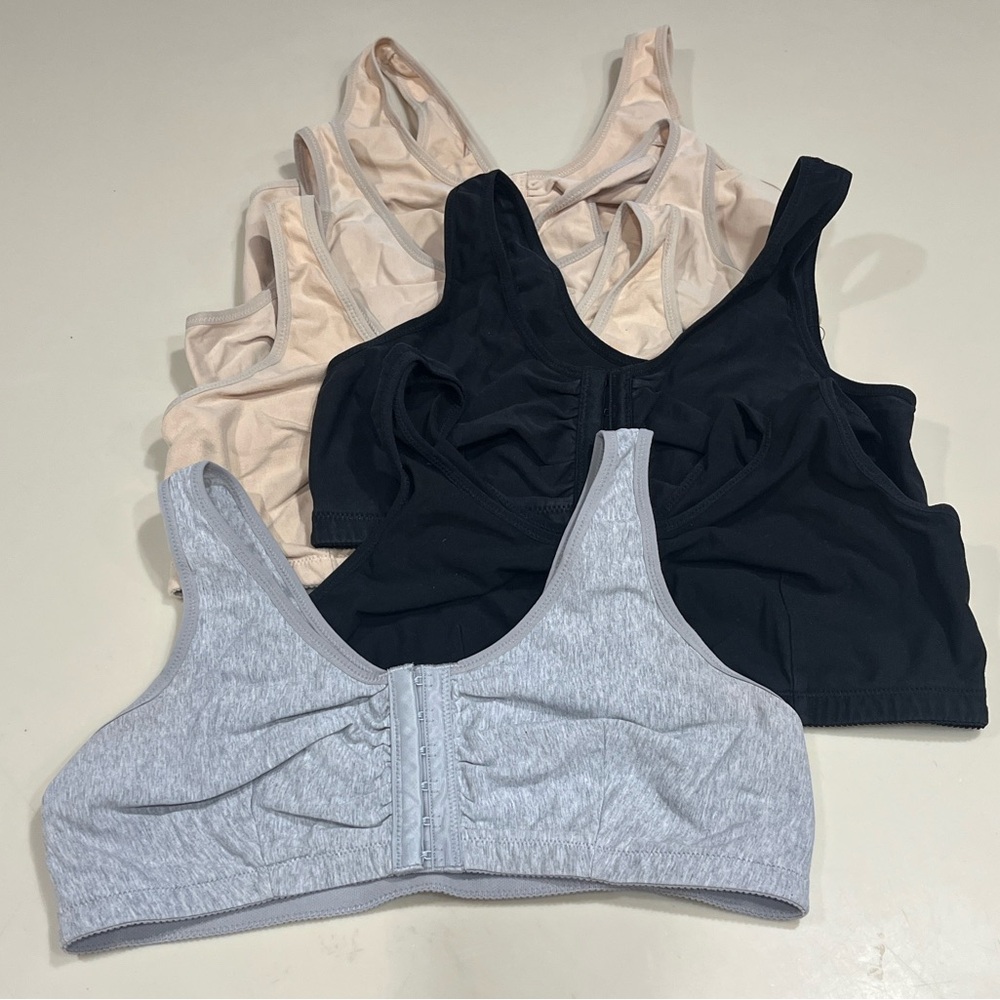 Women's Bras - Black, Gray, and Cream set of 6